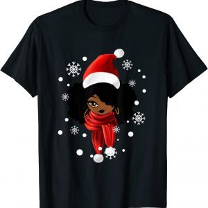 Black African American Santa Apparel Christmas Melanin Women Unisex Shirt