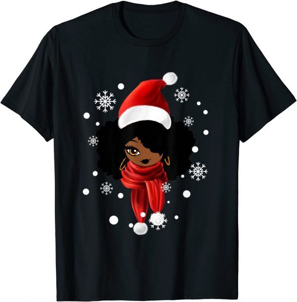 Black African American Santa Apparel Christmas Melanin Women Unisex Shirt