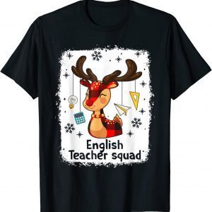 Bleached English Teacher Squad Reindeer Christmas Classic Shirt