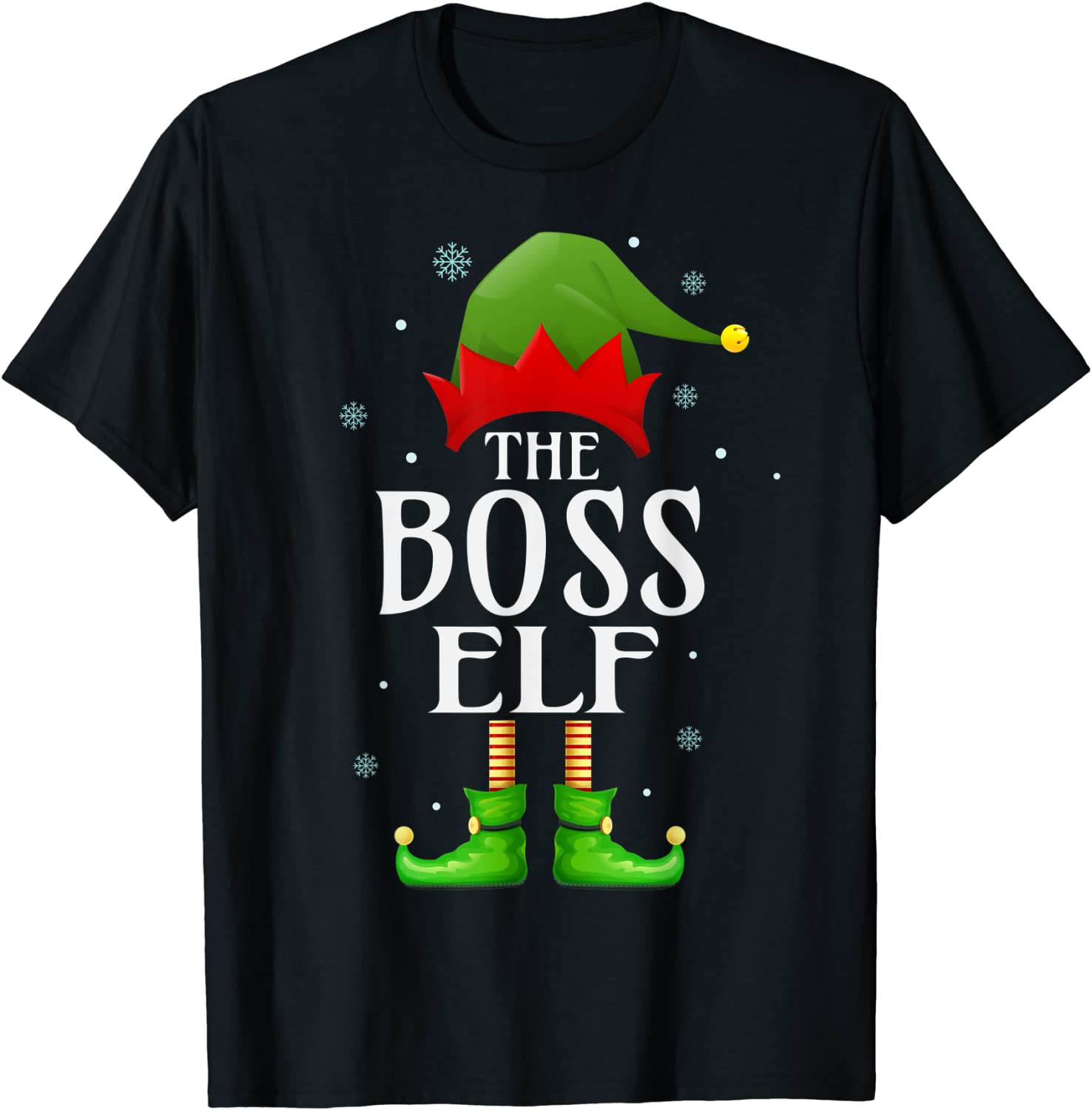 Boss Elf Xmas Matching Family Group Christmas Grandpa Pajama Classic Shirt