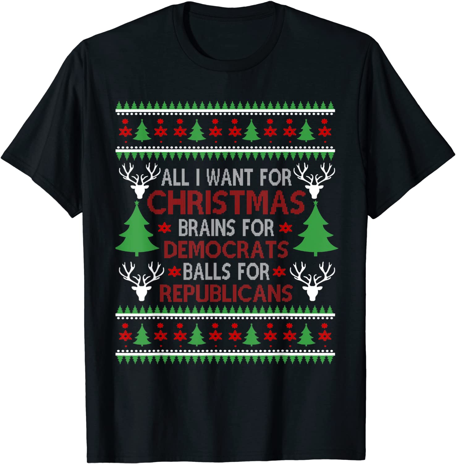 Brains For Democrat Balls For Republican Christmas Matching Classic Shirt