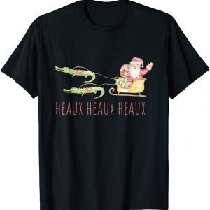 Cajun Santa Alligator Heaux Heaux Heaux Christmas X-mas Unisex Shirt