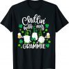 Chillin With My Grammie St Patricks Day Gnomes Garden Gnome 2022 Shirt