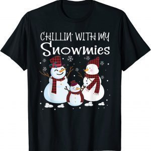 Chillin With My Snowmies Family Pajamas Snowman Christmas Classic Shirt