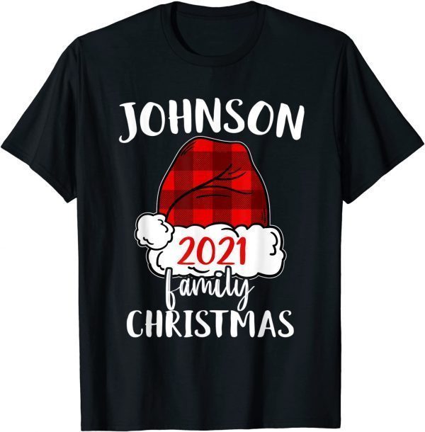 Christmas 2021 Johnson Matching Pajama Santa Hat T-Shirt