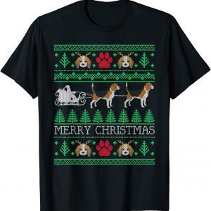 Christmas Beagle Dog Lovers Beagle Ugly 2022 T-Shirt