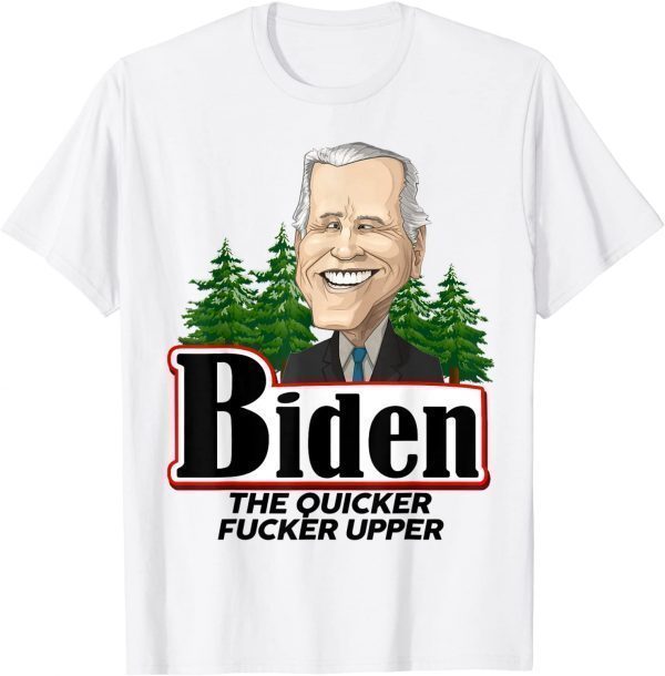 Christmas Biden The Quicker Upper Xmas Tree Pajamas T-Shirt
