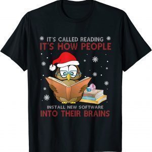 Christmas Bird with Santa Hat It's Called Reading Classic Shirt