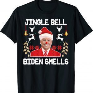Christmas Clown Santa Jingle Bell Biden Smells T-Shirt