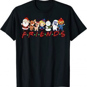 Christmas Friends Santa Rudolph Snowman Family Xmas Unisex Shirt