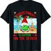 Christmas Gnome For Xmas Vacation On The Beach T-Shirt