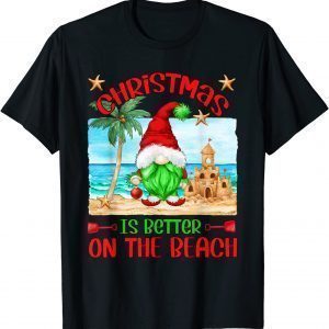 Christmas Gnome For Xmas Vacation On The Beach T-Shirt