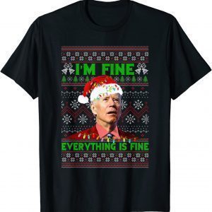 Christmas Lights I'm Fine Everything Santa Joe Biden Ugly Christmas 2022 Shirt