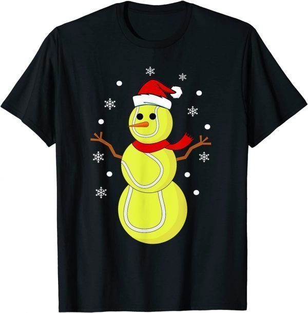 Christmas Tennis Balls Snowman Tennis Christmas T-Shirt