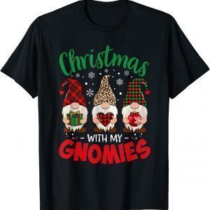Christmas With My Gnomies Leopard Women Gnome Buffalo 2022 Shirt