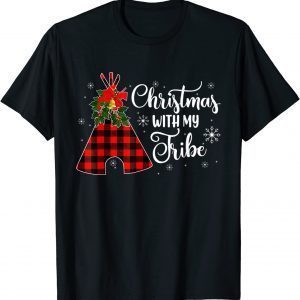 Christmas With My Tribe Buffalo Plaid Family Pajama 2022 Shirt