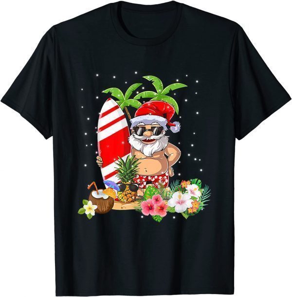 Christmas in July Santa Hawaiian Surfing Summer Surf 2022Shirt