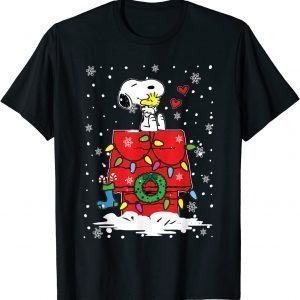 Christmas with Santa dog and bird Classic Shirt