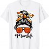 Classy Mom Life Messy Bun Hair Basketball Mom Mother Classic Shirt