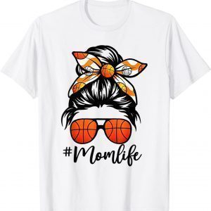 Classy Mom Life Messy Bun Hair Basketball Mom Mother Classic Shirt