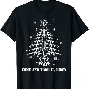 Come And Take It Biden Guns Christmas Tree Snowflakes Classic Shirt