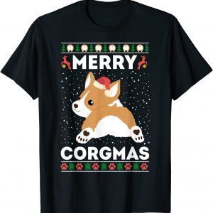Corgi Ugly Christmas Sweater Style Merry Corgmas Santa Corgi Classic Shirt