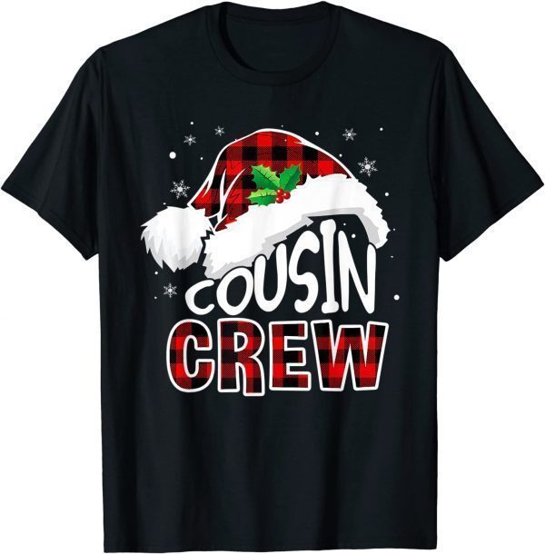 Cousin Crew Butiflo Plaid Red Funny Christmas Pajama Holiday T-Shirt