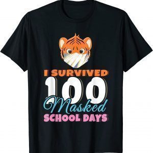 Cute Days Of School 100th Day 100 Teacher Masked School 2022 Shirt