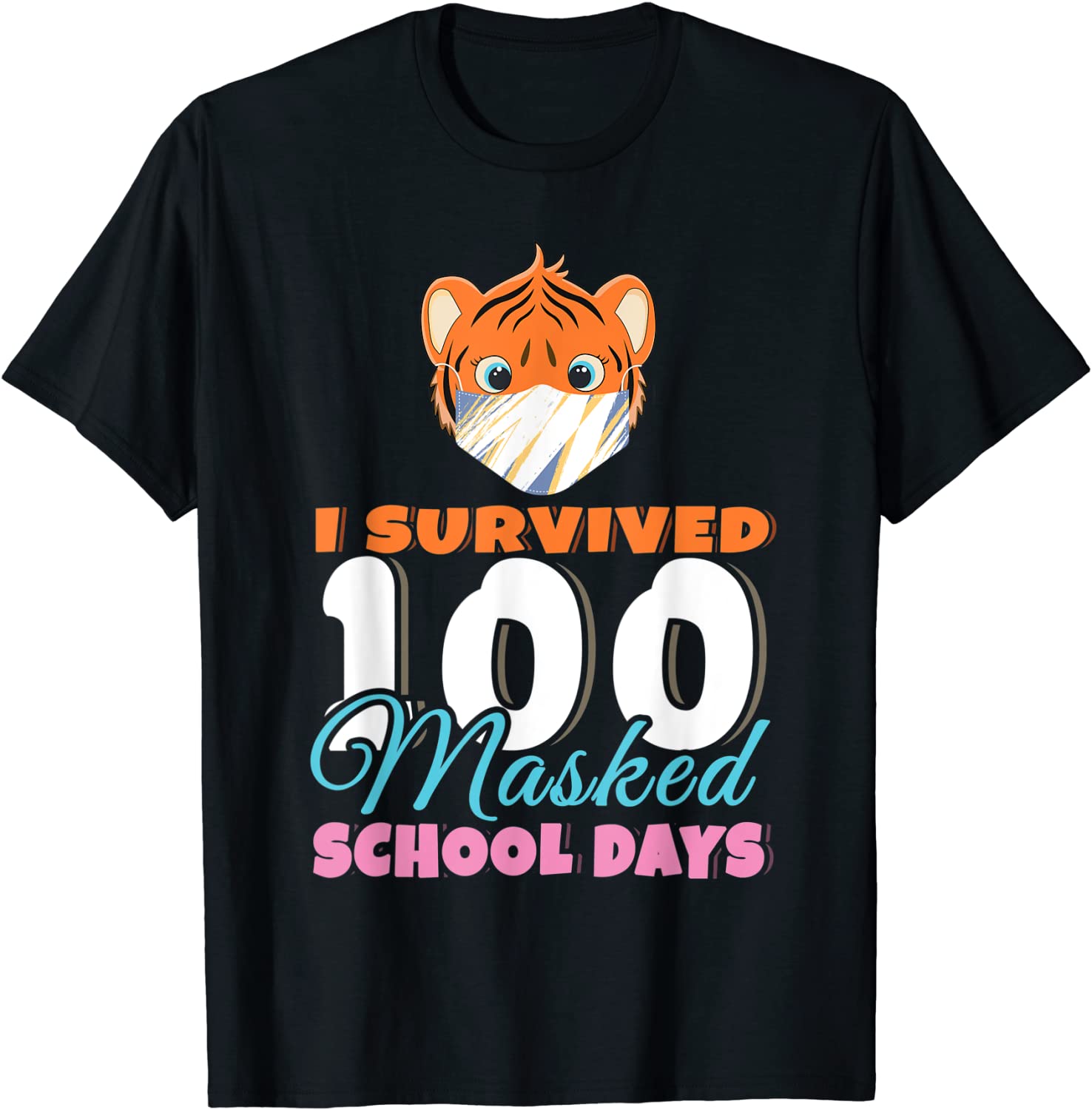 Cute Days Of School 100th Day 100 Teacher Masked School 2022 Shirt