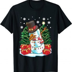 Dabbing Snowman Through the Snow Christmas Dab Dance Pose 2022 Shirt