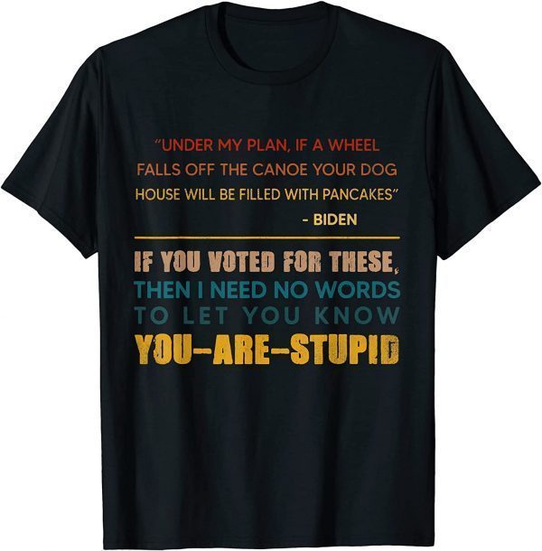 Distressed If-You Voted For These You are Stupid Anti Biden 2022 Shirt