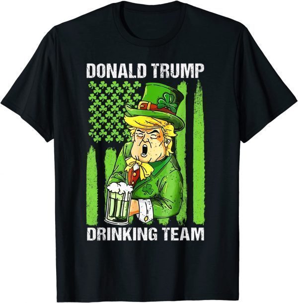 Donald Trump Drinking Team Draft Beer Clover St Patricks Day Classic Shirt