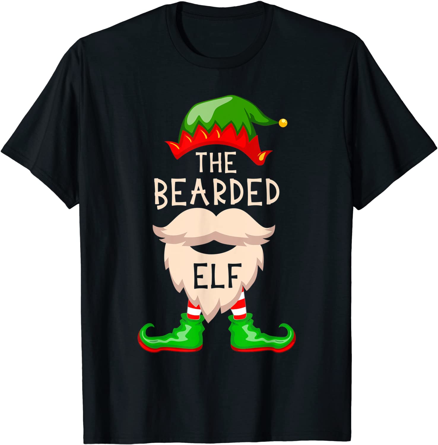 Family Christmas The Bearded Elf Cute Xmas Holiday San 2022 Shirt