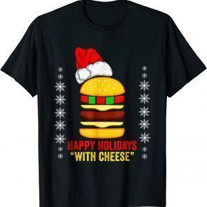 Family Party Happy Holiday With Cheese Christmas Santa T-Shirt