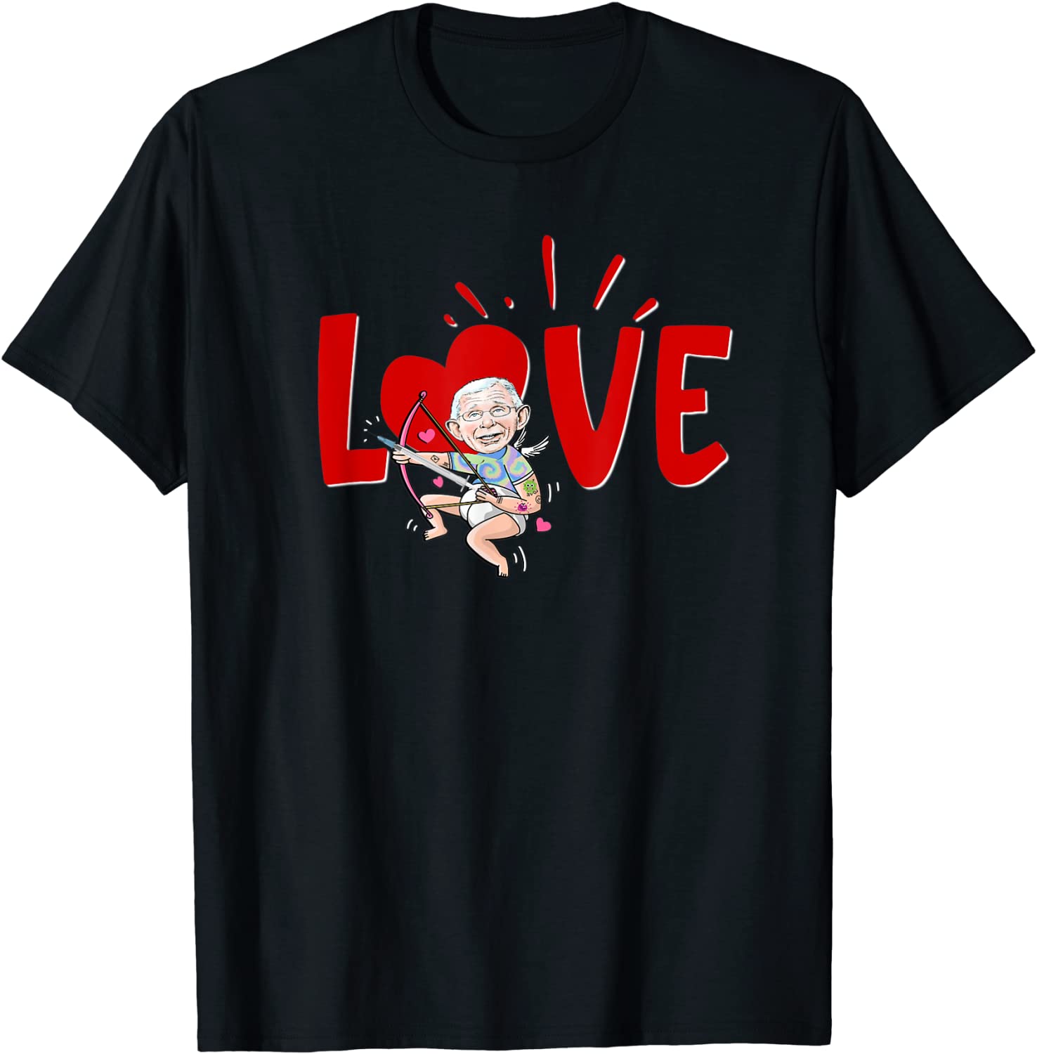 Fauci Valentine Heart Love Tattoo FAUCH Pun Valentines Day Classic Shirt