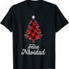 Feliz Navidad shirts Family - Christmas trees buffalo Plaid Unisex Shirt