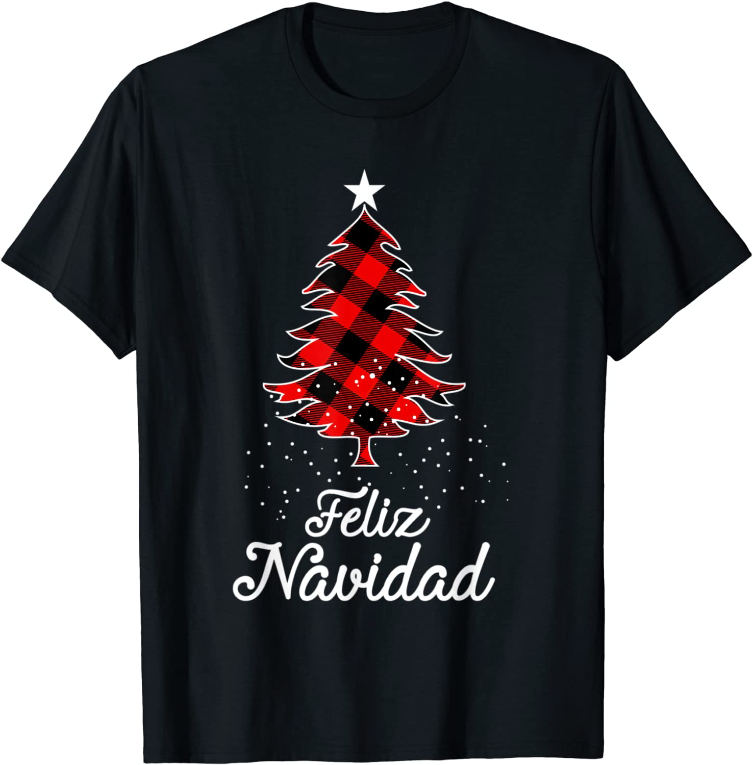 Feliz Navidad shirts Family - Christmas trees buffalo Plaid Unisex Shirt