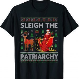 Feminist Ruth Bader Ginsburg RBG Xmas Sleigh The Patriarchy Classic Shirt
