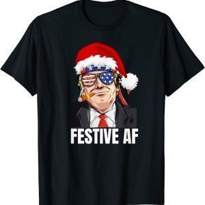Festive Trump Drinking Christmas Pajama Dear Santa Classic Shirt