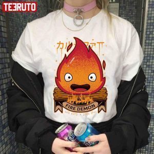 Fire Demon Calcifer Howl’s Moving Castle Ghibli Anime Unisex Shirt