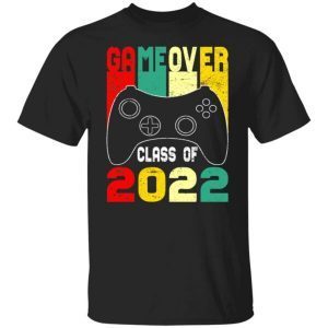 Game Over Class Of 2022 Video Games Vintage Graduation Gamer shirt