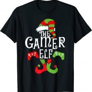 Gamer Elf Family Matching Christmas Funny Gaming Pajama PJ T-Shirt