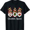 Gnomes Educator Squad Christmas Teacher Santa Hat Classic T-Shirt