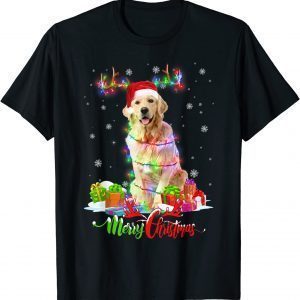 Golden Retriever Dog Merry Christmas Party Family T-Shirt