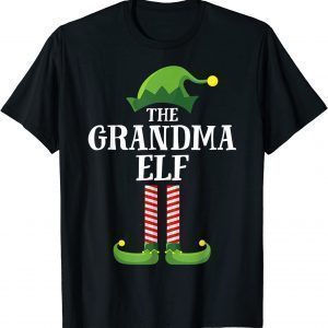 Grandma Elf Matching Family Group Christmas Party Pajama Classic Shirt