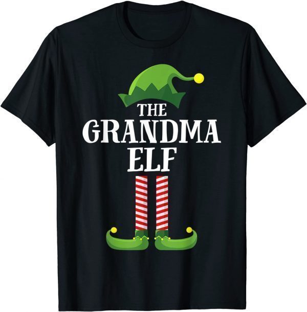 Grandma Elf Matching Family Group Christmas Party Pajama Classic Shirt