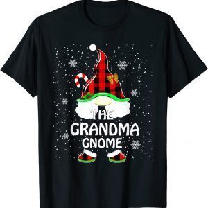 Grandma Gnomies Red Plaid Matching Family Christmas 2022 Shirt