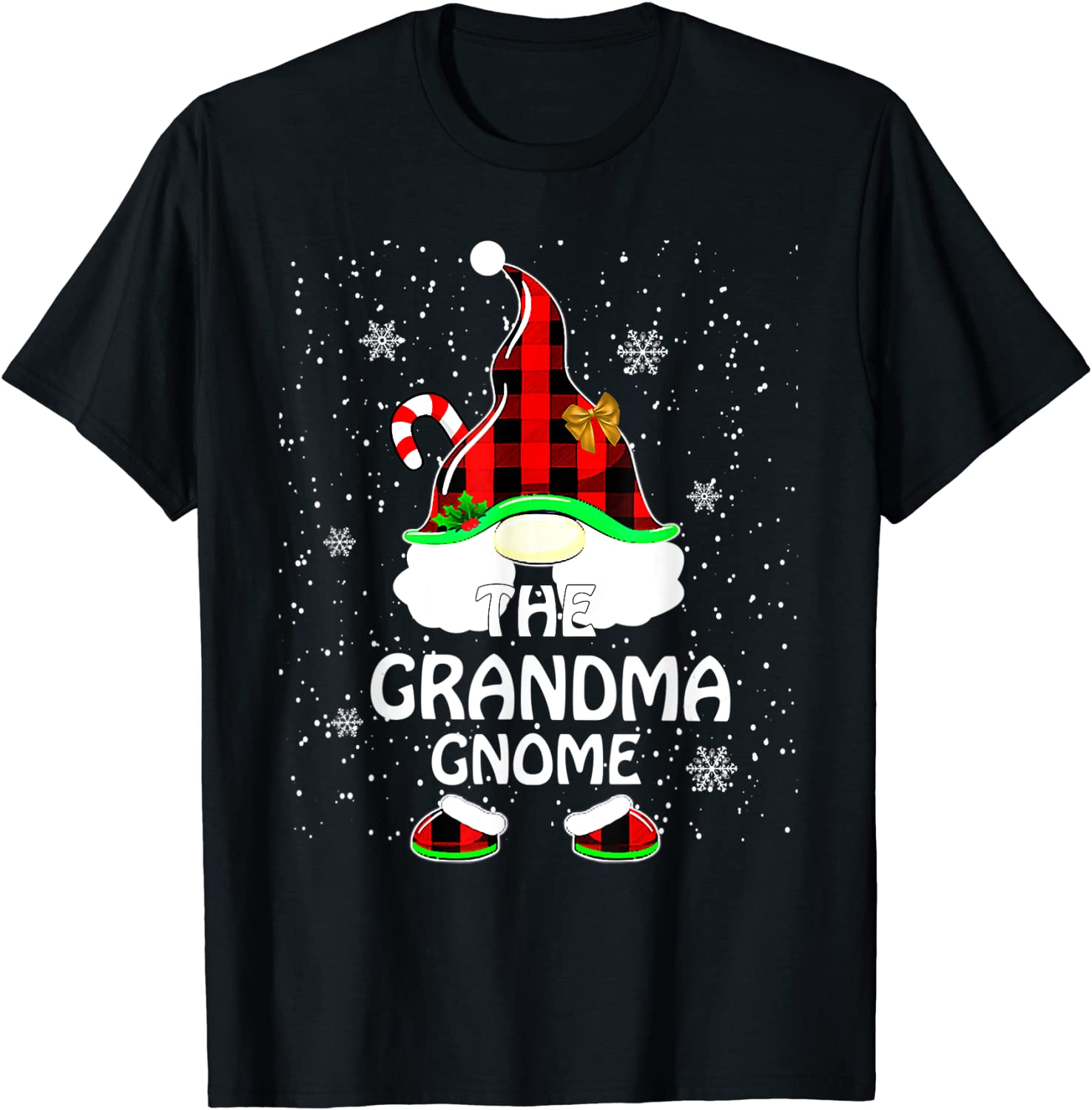 Grandma Gnomies Red Plaid Matching Family Christmas 2022 Shirt