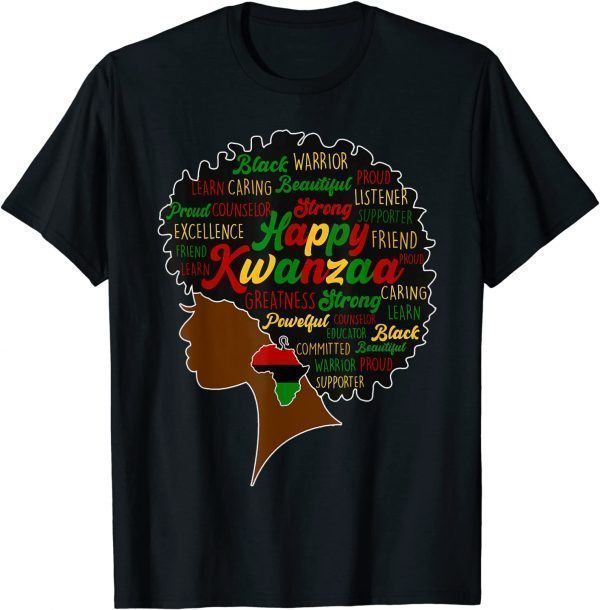 Happy Kwanzaa African Pride Black Woman Seven Principles Classic Shirt