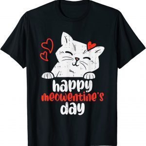 Happy Meowentines Day Cute Cat Lover Valentines Day Classic Shirt